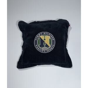 Tommy Hilfiger Corduroy Navy Blue 16X16 Decorative Throw Pillow vintage Y2k 90s